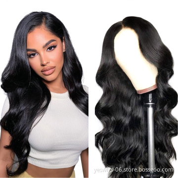 Wholesale Raw Virgin Cuticle Aligned Hair Lace Wig With Baby Hair 100% Human Hair Body Wave 13x6 Lace Front Wig For Black Women